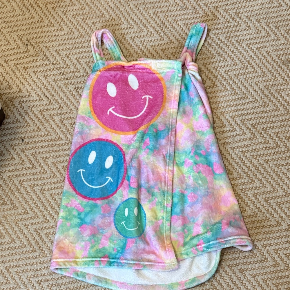 Girls Tie-Dye Smile Tank Dress - Multicolor